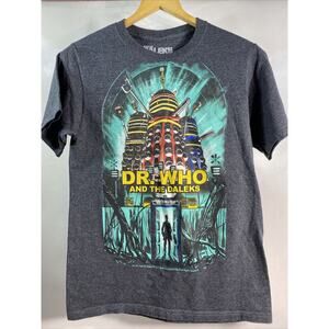 Dr Who And The Daleks Gray Graphic Short Sleeve T-Shirt Men's Small 34-36